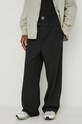 MSGM spodnie wełniane 3640MP07.247200 czarny SS24