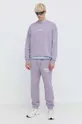 Бавовняні спортивні штани Hugo Blue фіолетовий