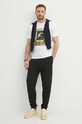 BOSS Orange spodnie dresowe bawełniane 50513379 czarny SS24