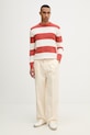 United Colors of Benetton hlače muške s dodatkom lana 4YQSUF041 bež SS26