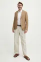 United Colors of Benetton pantaloni in lino misto beige