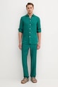 United Colors of Benetton pantaloni in lino 4AGHUF00M verde SS25