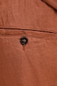 Lněné kalhoty United Colors of Benetton oranžová 4AGHUF00M