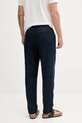 Oblečenie Ľanové nohavice United Colors of Benetton 4AGHUF00M tmavomodrá