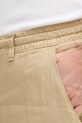 United Colors of Benetton pantaloni in lino beige 4AGHUF00M