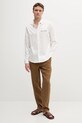 Λινό παντελόνι United Colors of Benetton 4AGHUF00M καφέ SS25