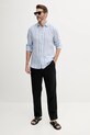United Colors of Benetton spodnie lniane 4AGHUF00M czarny SS25