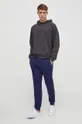 Хлопковые штаны лаунж United Colors of Benetton тёмно-синий