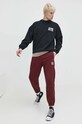 Converse pantaloni de trening 10025983.A03 burgundia SS24