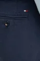 granatowy Tommy Hilfiger spodnie z domieszką lnu