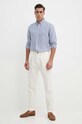 Tommy Hilfiger spodnie z domieszką lnu MW0MW33914 beżowy SS24