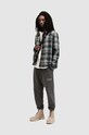 Βαμβακερό παντελόνι AllSaints UNDERGROUND γκρί MG323Z