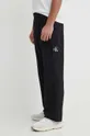 črna Hlače z mešanico lana Calvin Klein Jeans Moški