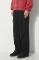 negru A-COLD-WALL* pantaloni de bumbac Static Zip Pant