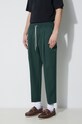 Штани з домішкою вовни Drôle de Monsieur Le Pantalon Cropped зелений D.BP154.PL127.FGN
