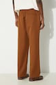 Одежда Брюки с примесью шерсти Drôle de Monsieur Le Pantalon Droit D.BP152.PL127.WHY коричневый
