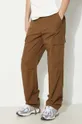 brązowy Carhartt WIP spodnie bawełniane Regular Cargo Pant