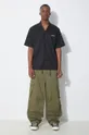 Памучен панталон Carhartt WIP Unity зелен