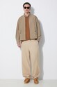 Carhartt WIP pantaloni de bumbac Calder Pant I033128.G1GD bej SS24