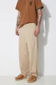 beige Carhartt WIP pantaloni in cotone Calder Pant