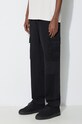 Штани Marcelo Burlon Cross Cotton Cargo чорний CMCF014S24FAB0011001