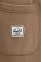 Хлопковые спортивные штаны Herschel коричневый 50333.02001