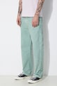 Βαμβακερό παντελόνι Human Made Garment Dyed Painter Pants πράσινο HM27PT008