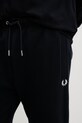 Fred Perry spodnie dresowe bawełniane Loopback Sweatpant granatowy T5505.608