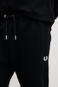 Fred Perry spodnie dresowe bawełniane Loopback Sweatpant granatowy T5505.608