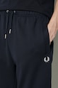Βαμβακερό παντελόνι Fred Perry Loopback Sweatpant T5505.608 σκούρο μπλε