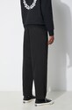 Clothing Fred Perry cotton trousers Straight Leg Twill T6530.102 black