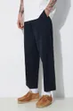 blu navy Fred Perry pantaloni in cotone Straight Leg Twill Trouser