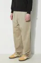 beżowy Universal Works spodnie bawełniane Double Pleat Pant