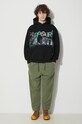 Βαμβακερό παντελόνι Universal Works Hi Water Trouser 30520.BIRCH πράσινο SS24