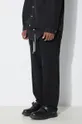 czarny Rick Owens spodnie dresowe bawełniane