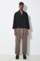 Rick Owens pantaloni de trening din bumbac DU01D1370.RIG.34 maro SS24