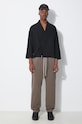 Rick Owens pantaloni da jogging in cotone DU01D1370.RIG.34 marrone SS24