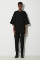 Rick Owens pantaloni de bumbac Knit Pants Creatch Cargo Drawstring DU01D1376.RIG.09 negru SS24