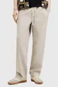 AllSaints spodnie z domieszką lnu HANBURY TROUSERS beżowy