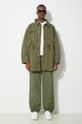 Памучен панталон Engineered Garments Fatigue Pant OR299.CT010 зелен SS24