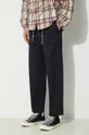 blu navy Ader Error pantaloni in cotone TRS Tag Trousers