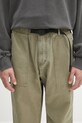 Памучен панталон Gramicci Loose Tapered Ridge Pant зелен G114.OGT