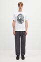 Gramicci pantaloni in cotone Loose Tapered Ridge Pant G114.OGT grigio