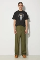 Needles cotton trousers String Fatigue Pant green