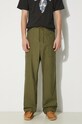 Бавовняні штани Needles String Fatigue Pant зелений OT181
