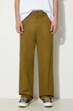 Bavlnené nohavice Maison Kitsuné Relaxed Chino zelená MM01106WW0078