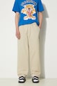 ICECREAM spodnie bawełniane Skate Pant beżowy ICC003