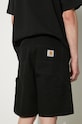 Carhartt WIP pantaloni scurti jeans Single Knee Short I027942.8902 negru