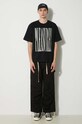 Kalhoty PLEASURES Wander Wide Leg Pants P24SU039.BLACK černá SS24