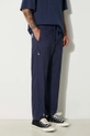 AAPE cotton trousers navy AAPPTMA677XXM